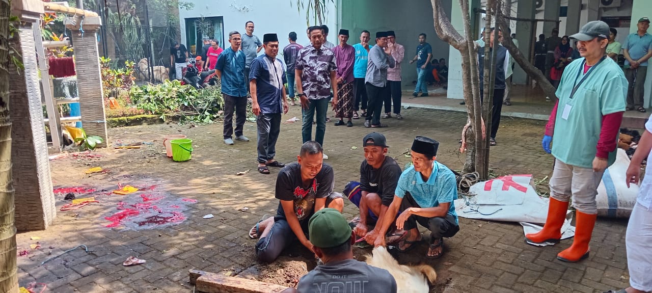 Pj Walikota Malang Tinjau Penyembelihan Hewan Qurban Disdikbud